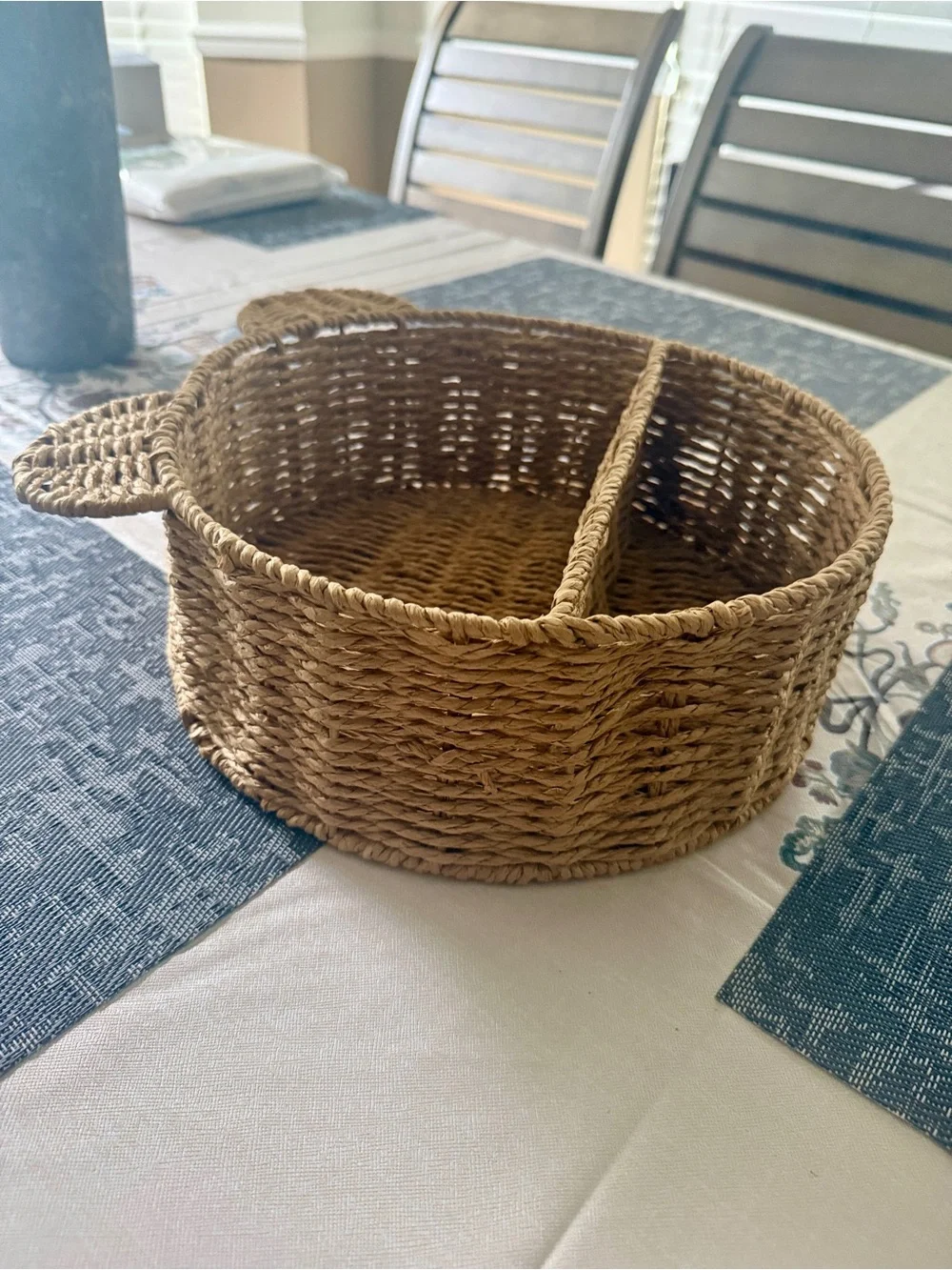 Woven Bear-Shaped Wall Shelf Accessories - Natural Brown